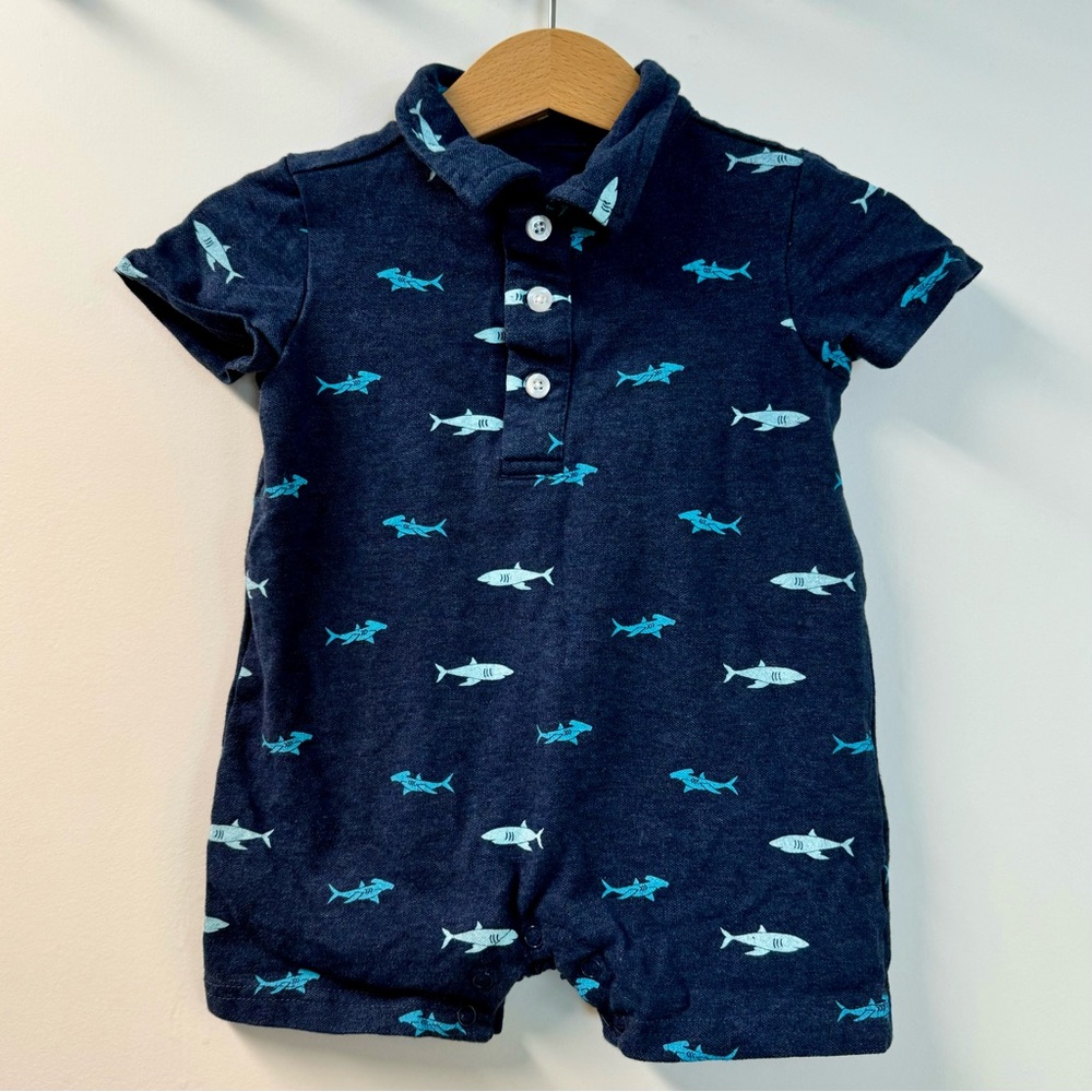 Andy & Evan Shortall | Shark Print | 6-9mos